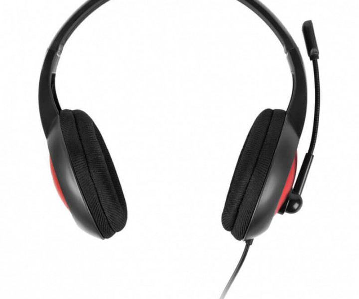 Наушники Gemix HP-808MV Black, 2 x Mini jack (3.5 мм), накладные, выдвижной микрофон, кабель 2.4 м